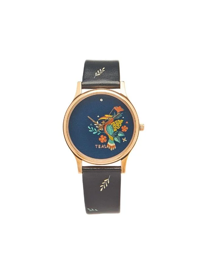 Chumbak TEAL by Chumbak Tropical Birdie Watch Black
