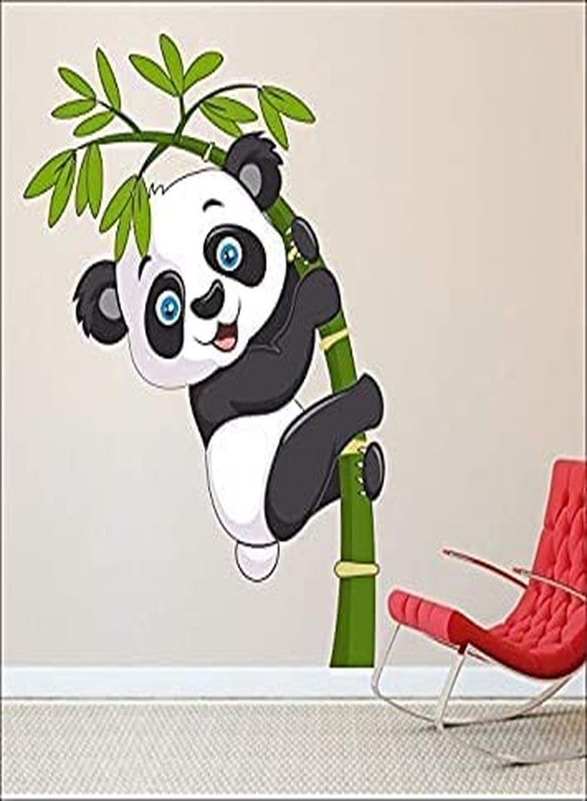 Merical PVC Vinyl Self-Adhesive Wall Stickers Combo Set of 4 for Home Decor | Baby Panda, Free Bird Cage (Black), Kids Under Tree, Lovebirds & Hearts | for Living Room, Bedroom & Kids Room - Image 2