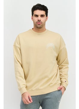 Champion Men Sportswear Fit Long Sleeve Outdoor Sweatshirts, Beige Combo  - Image 1