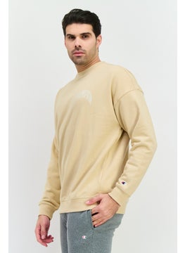 Champion Men Sportswear Fit Long Sleeve Outdoor Sweatshirts, Beige Combo  - Image 3