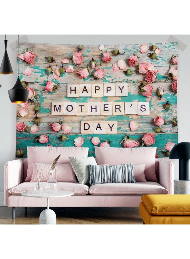 Rsuuinu Happy Mother'S Day Backdrop Flowers Wooden Pink Floral Photography Background For Mom Festival Party Banner Decorations Supplies Photo Shoot Party Banner Wallpaper Studio Props 7X5Ft - Image 5