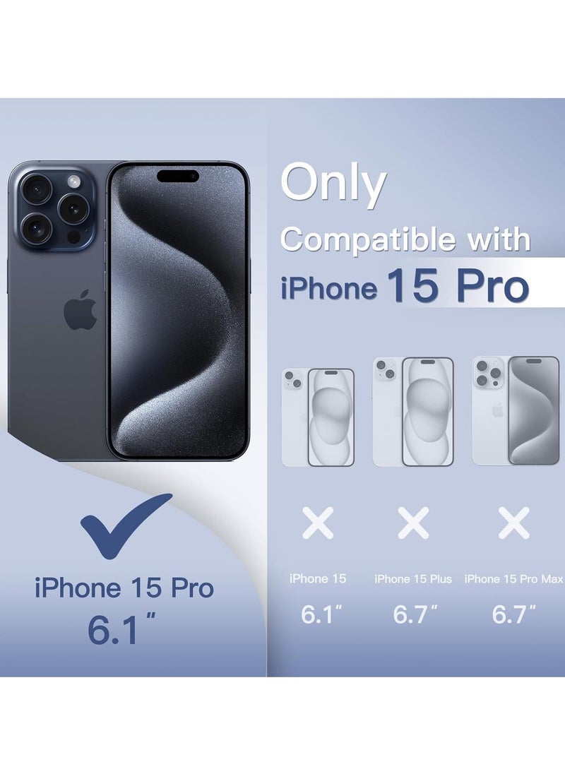 TIGER Ultra Slim (0.35mm Thin) Case for iPhone 15 Pro 6.1-Inch – Camera Lens Cover Full Protection, Lightweight Matte Finish PP Hard Minimalist Case, Wireless Charging Support, Scratch & Drop Resistant - Image 2