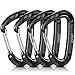 Unijoy Carabiner Clips, 4 Pack, 12KN Heavy Duty Wiregate Carabiners for Camping Hiking Hammock etc, Small Aluminium - Image 2