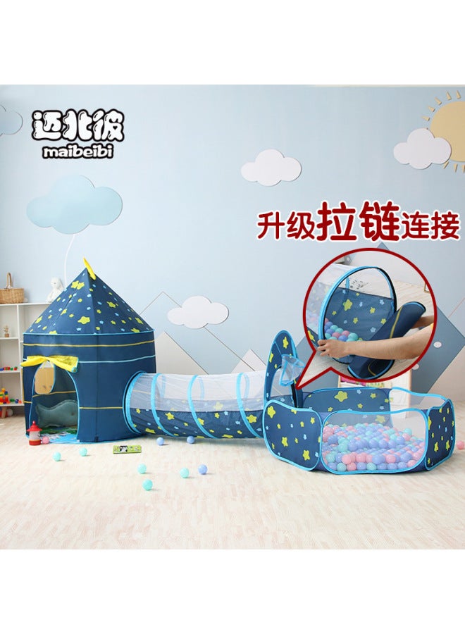 MEIBEI Maibeibi Children's Tent Three-piece Set Indoor Home Game House Zipper Upgraded Crawling Baby Toy Tent - Image 2