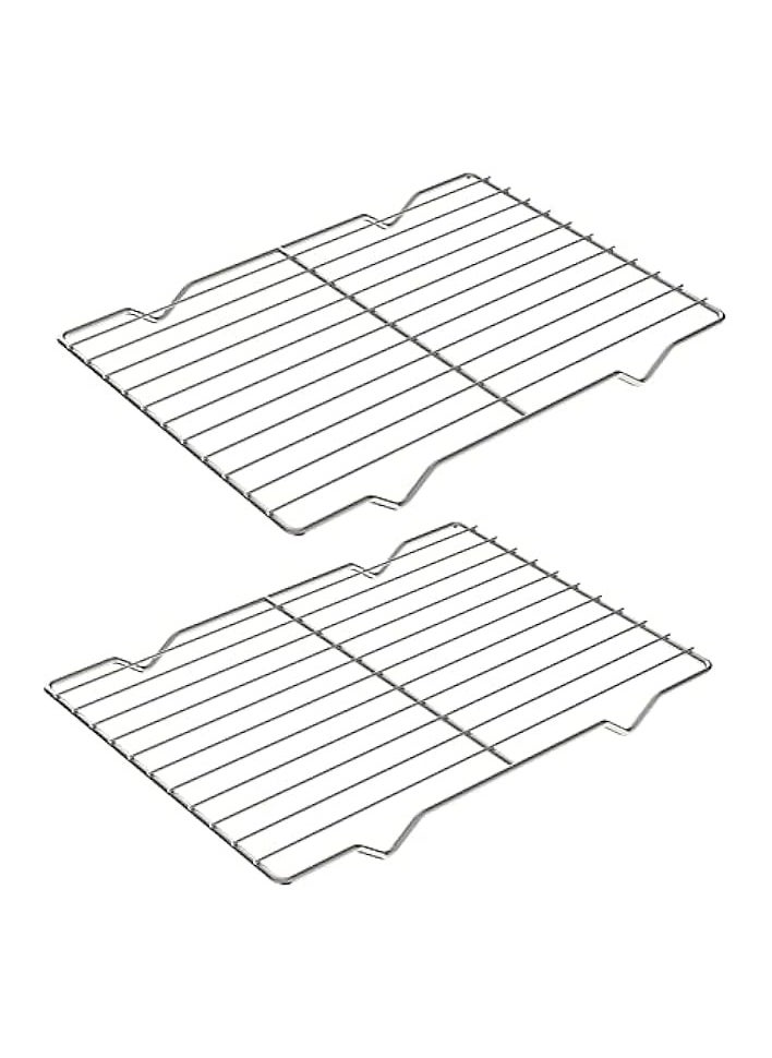 erorex 2 Pack Cooling Rack for Baking, 8" x 11" Stainless Steel Grill Rack, Small Grid Baking Rack for Baking Cooking Roasting Oven  - Image 1