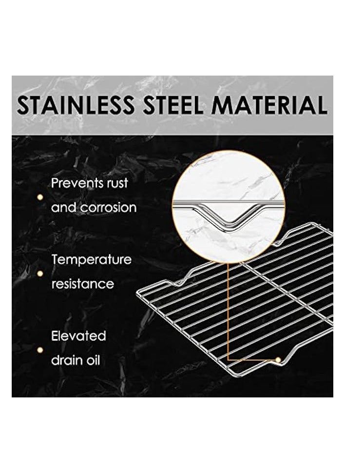 erorex 2 Pack Cooling Rack for Baking, 8" x 11" Stainless Steel Grill Rack, Small Grid Baking Rack for Baking Cooking Roasting Oven  - Image 2