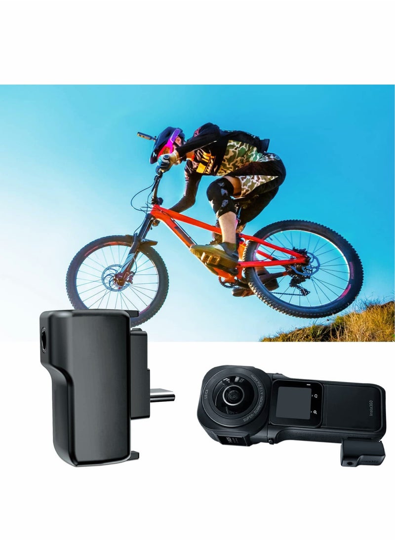 Excefore - ONE X2 Dual Mic Adapter, Upgraded 3.5mm Input Mic Compatible with Insta360 ONE RS 1 Inch X2 Extrenal Microphones and USB-C Port, Insta360 ONE X2 Mic Action Camera Accesories - Image 1
