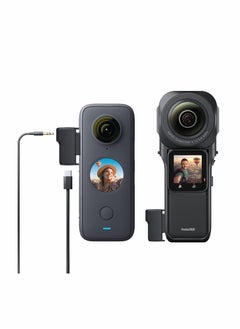 Excefore ONE X2 Dual Mic Adapter, Upgraded 3.5mm Input Mic Compatible with Insta360 ONE RS 1 Inch X2 Extrenal Microphones and USB-C Port, Insta360 ONE X2 Mic Action Camera Accesories  - Image 4