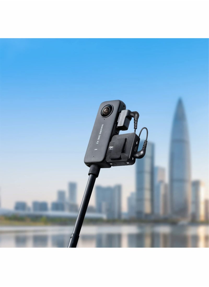Excefore - ONE X2 Dual Mic Adapter, Upgraded 3.5mm Input Mic Compatible with Insta360 ONE RS 1 Inch X2 Extrenal Microphones and USB-C Port, Insta360 ONE X2 Mic Action Camera Accesories - Image 1