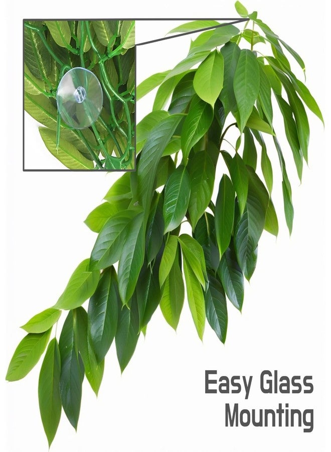 ReptiKing Reptile Terrarium Hanging Plant, Fake Plants for Reptile Enclosure, Ideal for Chameleon Bearded Dragon Lizard Leopard Gecko Crested Gecko Snake Tank Accessories, L=12 inches - Image 3
