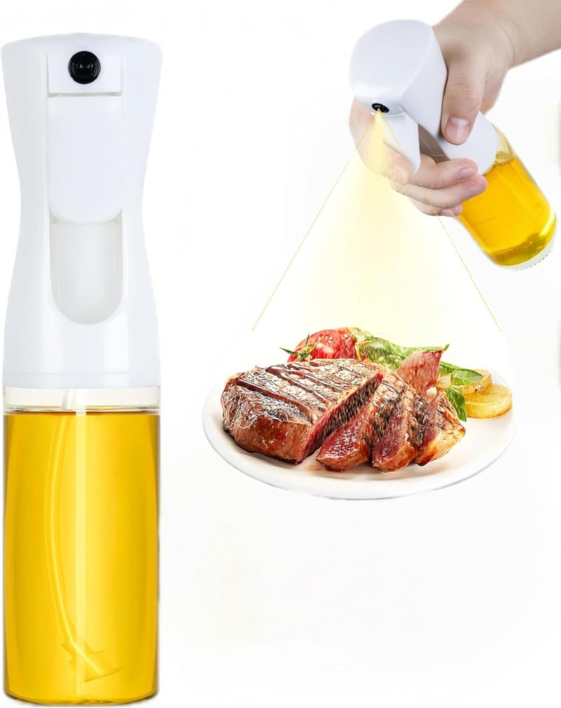PEIPU Oil Sprayer for Cooking-7.5oz/220ml Glass Olive Oil Sprayer Mister, Kitchen Gadgets Accessories for Air Fryer,Canola Oil Spritzer,Widely Used for Salad Making,Baking,Frying,BBQ (White) - Image 1