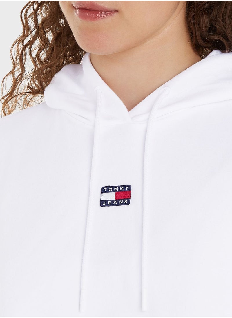 TOMMY JEANS - Logo Knitted Crop Hoodie - Image 1