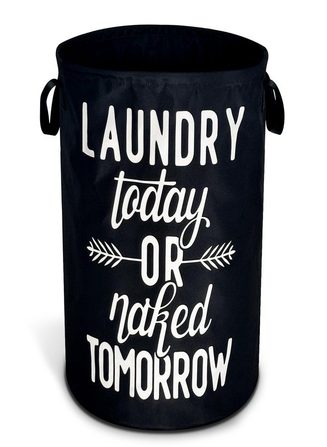 NUTAINLA Wash Today Laundry Basket Foldable Oxford Cloth Funny Tote Bag Laundry Hamper Clothes Storage Bucket Organizer For Bathroom/Laundry Storage/Bedroom Storage Basket 17.7x13.7 Inch - Image 1