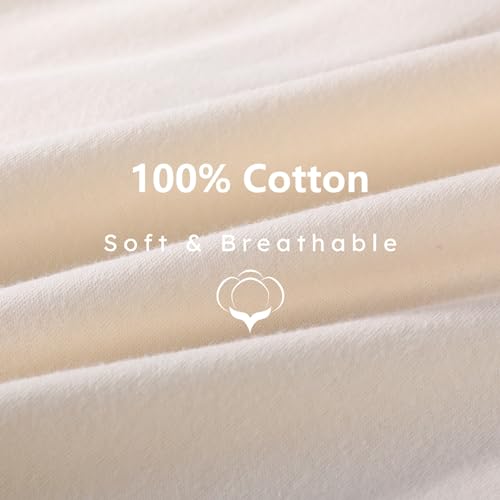 FIEMOL Baby Sleep Sack 6-12 Months, 100% Cotton Sleeping Sack for Newborn and Infant, 3 Pack Baby Wearable Blanket, 0.5 Tog Lightweight Double Zipper Sleep Bag Apricot - Image 2