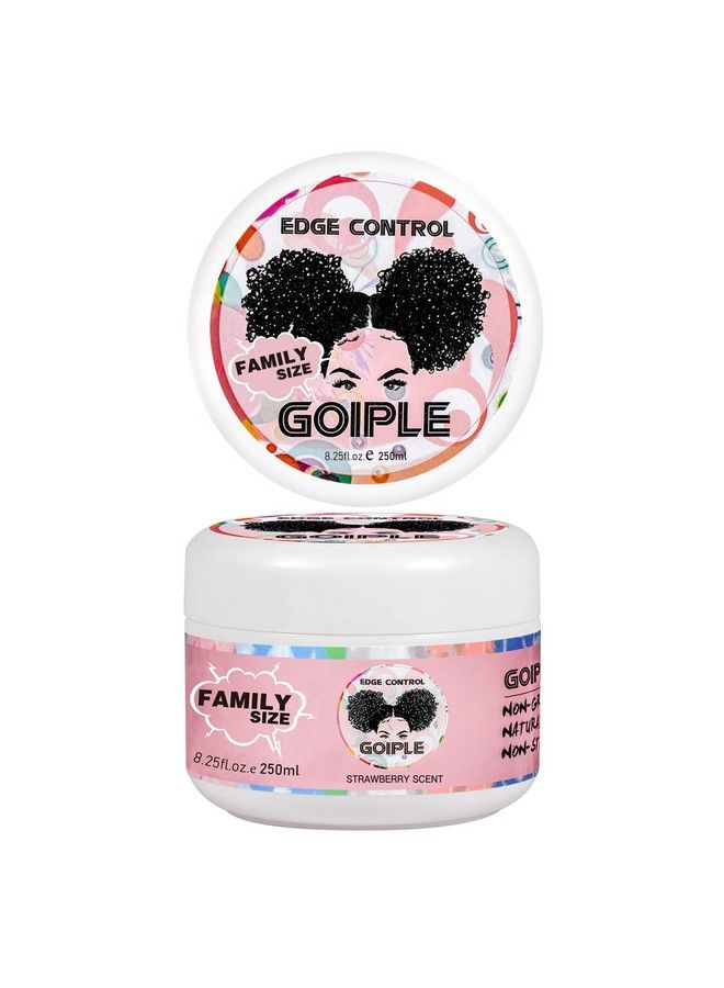 Goiple 8.25 أونصة شمع تحكم الحواف للنساء تثبيت قوي غير دهني ناعم للحواف تحكم في الحواف للشعر الخلفي تثبيت قصوى جل الشعر لجميع أنواع الشعر لا يتقشر تثبيت إضافي جل الحواف القائم على الماء - Image 1