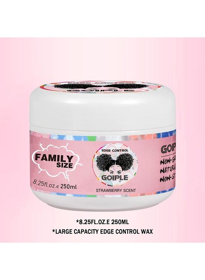 Goiple 8.25 أونصة شمع تحكم الحواف للنساء تثبيت قوي غير دهني ناعم للحواف تحكم في الحواف للشعر الخلفي تثبيت قصوى جل الشعر لجميع أنواع الشعر لا يتقشر تثبيت إضافي جل الحواف القائم على الماء - Image 3