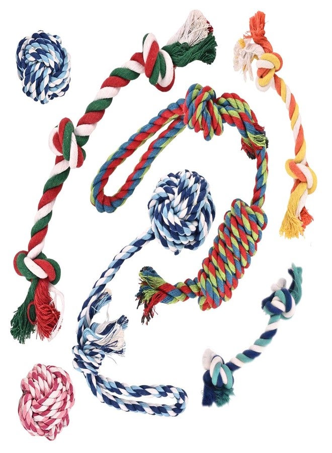 VibeVerve Dog Rope Toys 7 Pack - Puppy Teething Toys for Small/Medium Dogs - Durable Dog Chew Toys for Aggressive Chewers - Interactive Tug of War Toys for Boredom & Teeth Cleaning - Image 1