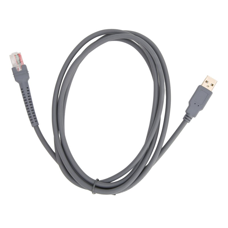 Barcode Scanner Cable 2 Meters Plug and Play - Premium ABS Material Replacement USB Scan Cable for Symbol LS2208 LS1203 LS4208 DS6707 DS6708 - Image 2