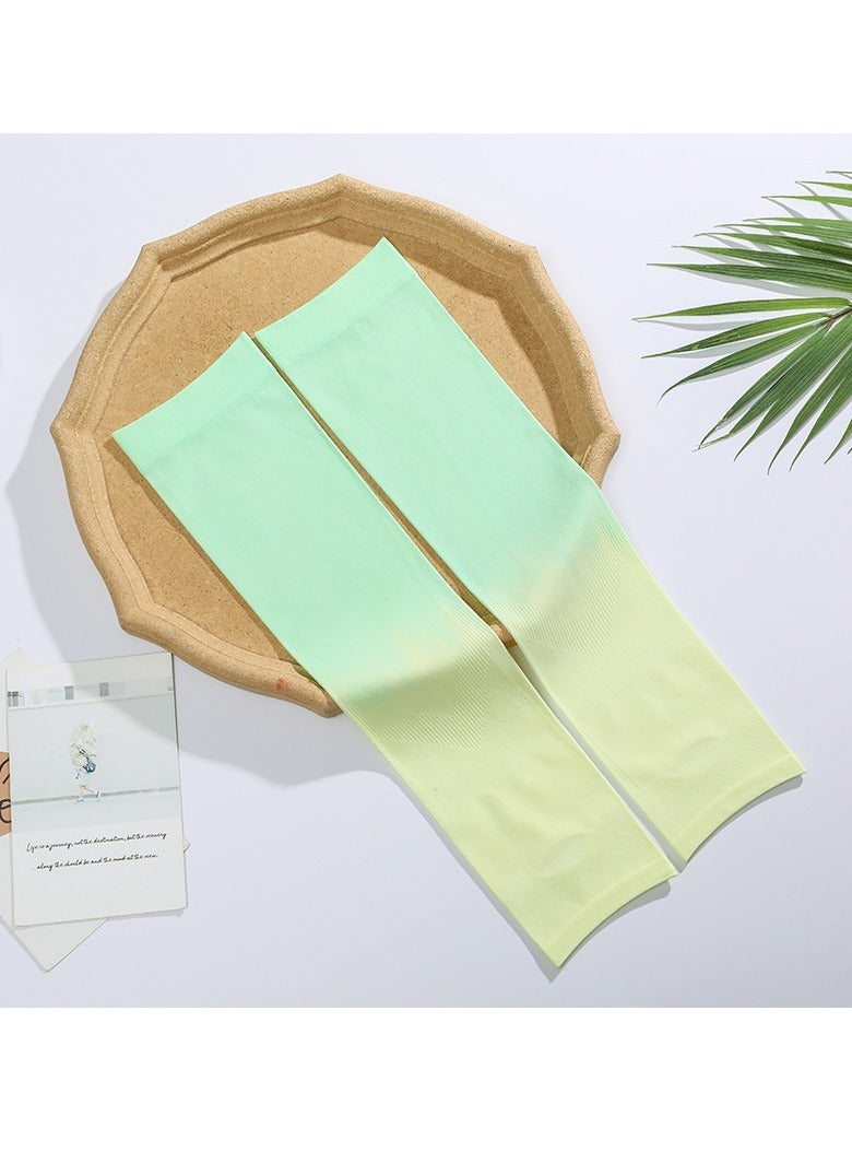 general New ice sleeve gradient color sun protection sleeve anti-ultraviolet men and women outdoor cycling sun protection ice silk sleeve - Image 1