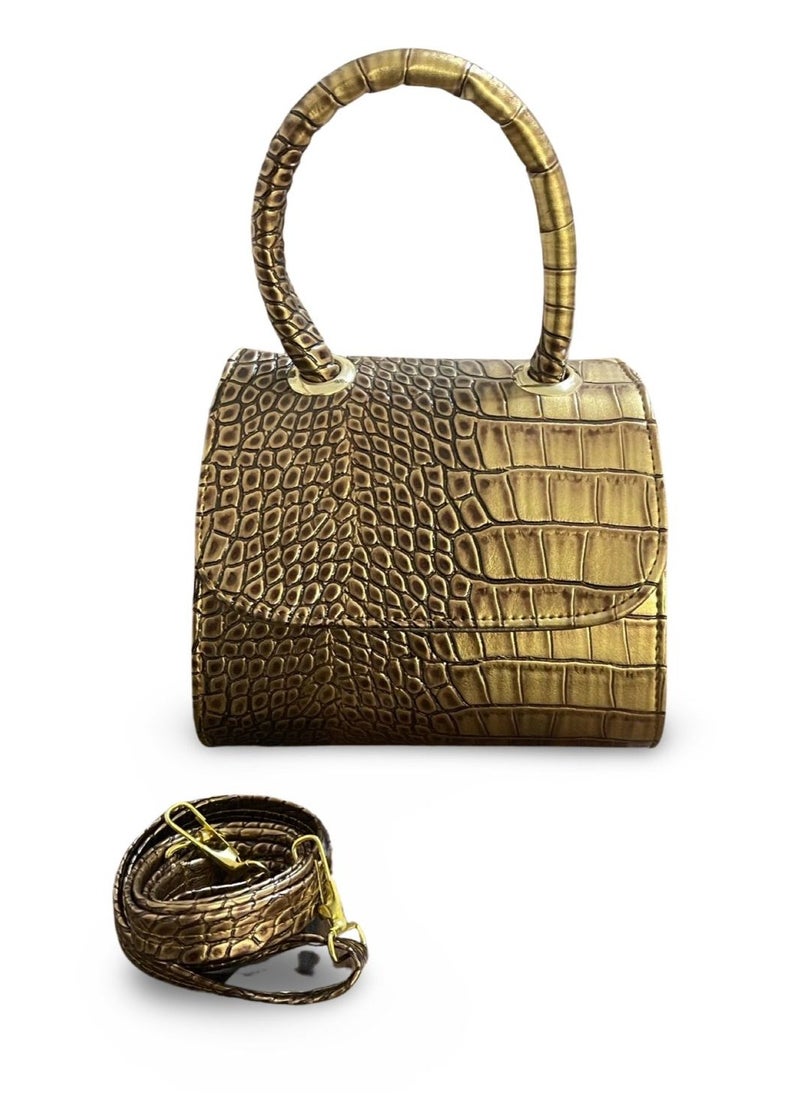 Run  - Women's Handbag Lazar Crocodile Leather - Image 1