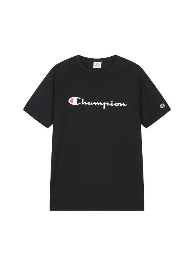 Champion تي شيرت بسيط أساسي, قميص صيفي كاجوال من القطن القابل للتنفس - Image 1