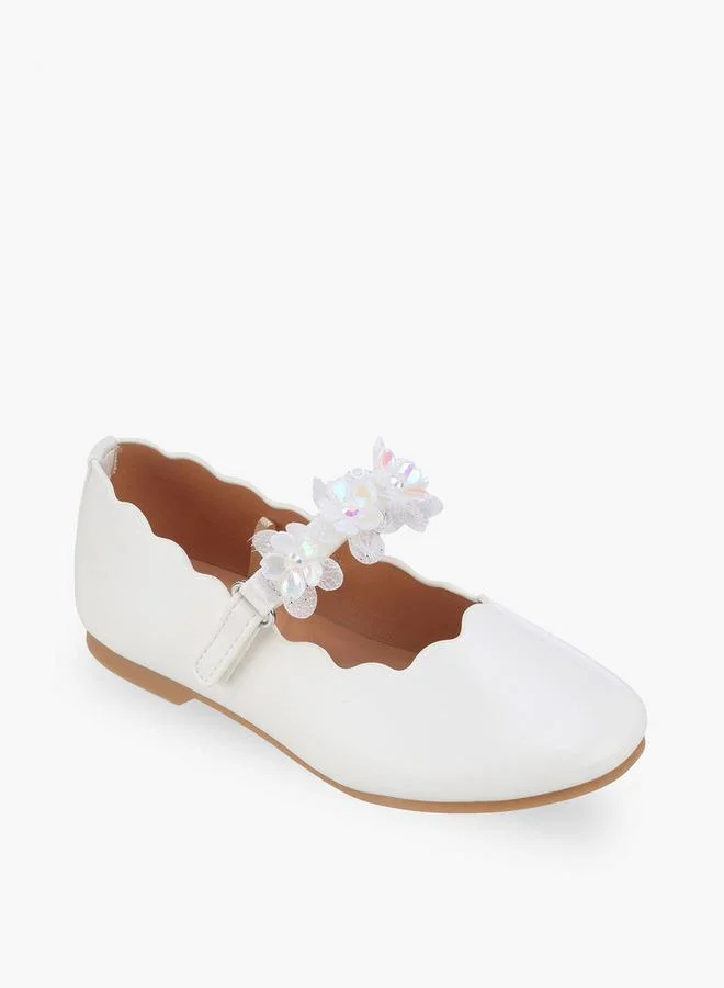 JUNIORS Girls Hook & Loop Ballerina Shoes