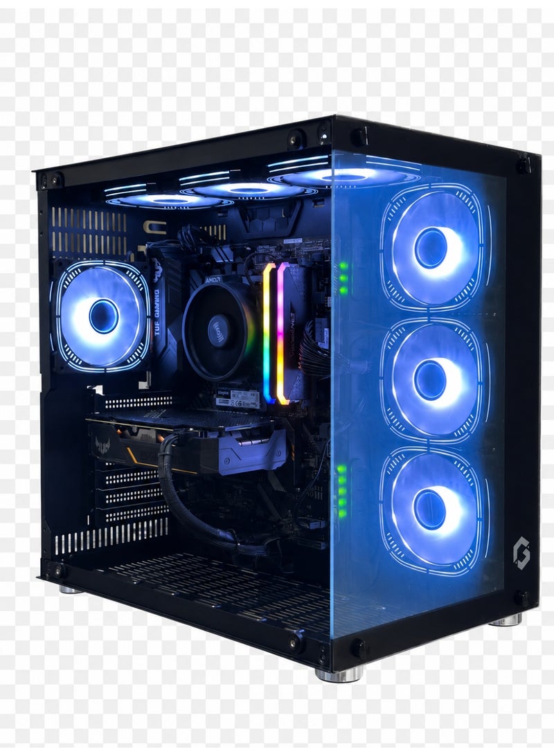 بيسي كمبيوترالعاب تجميعة احترافية – معالج AMD RYZEN 5 3600 – بطاقة رسومات نيفيديا جيفورس  GTX1660 SUPER 6GB - ذاكرة عشوائية 16GB 3200 ميجابايت – لوحة الام TUFF GAMING B450-PLUS  - مع نظام تشغيل ويندوز 11 برو
