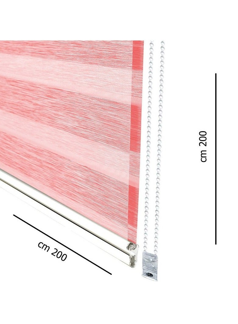 Home Gallery Zebra Blinds for Windows 200*200 cm Rose - Image 4