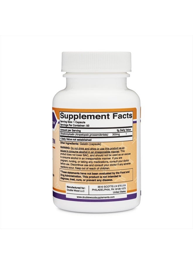 Double Wood Supplements ديهيدرومايريسيتين، مكمل دعم الكبد، 300 ملغ، 50 كبسولة - Image 2