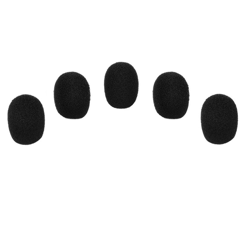 eBoot 5 Pack Mini-size Lapel Headset Microphone Windscreen, Black - Image 1