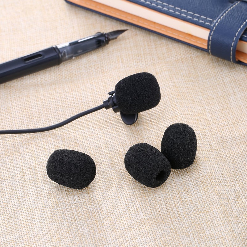 eBoot 5 Pack Mini-size Lapel Headset Microphone Windscreen, Black - Image 2