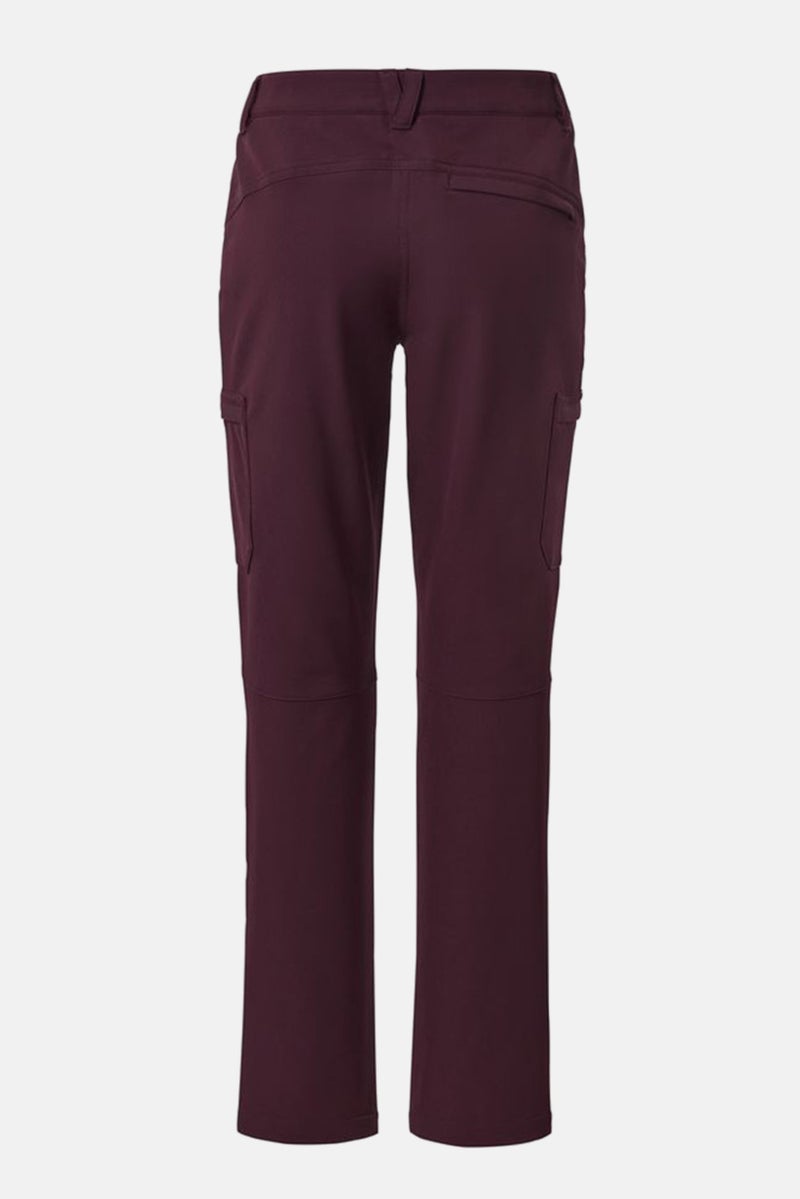 Tchibo Women Regular Fit Solid Stretchable Cargo Pant, Burgundy - Image 2