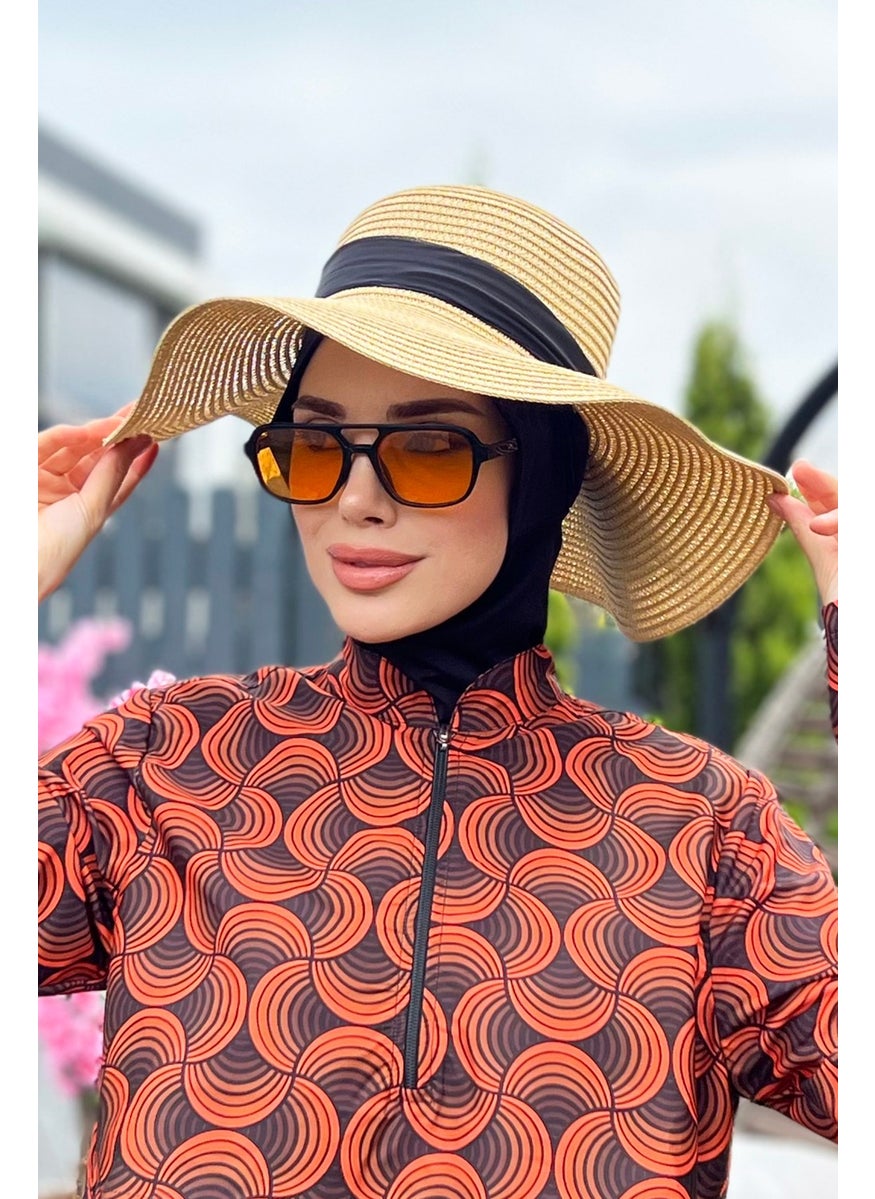 Remsa Mayo Ribbon Detailed Straw Hat Beige Rş-50  - Image 2