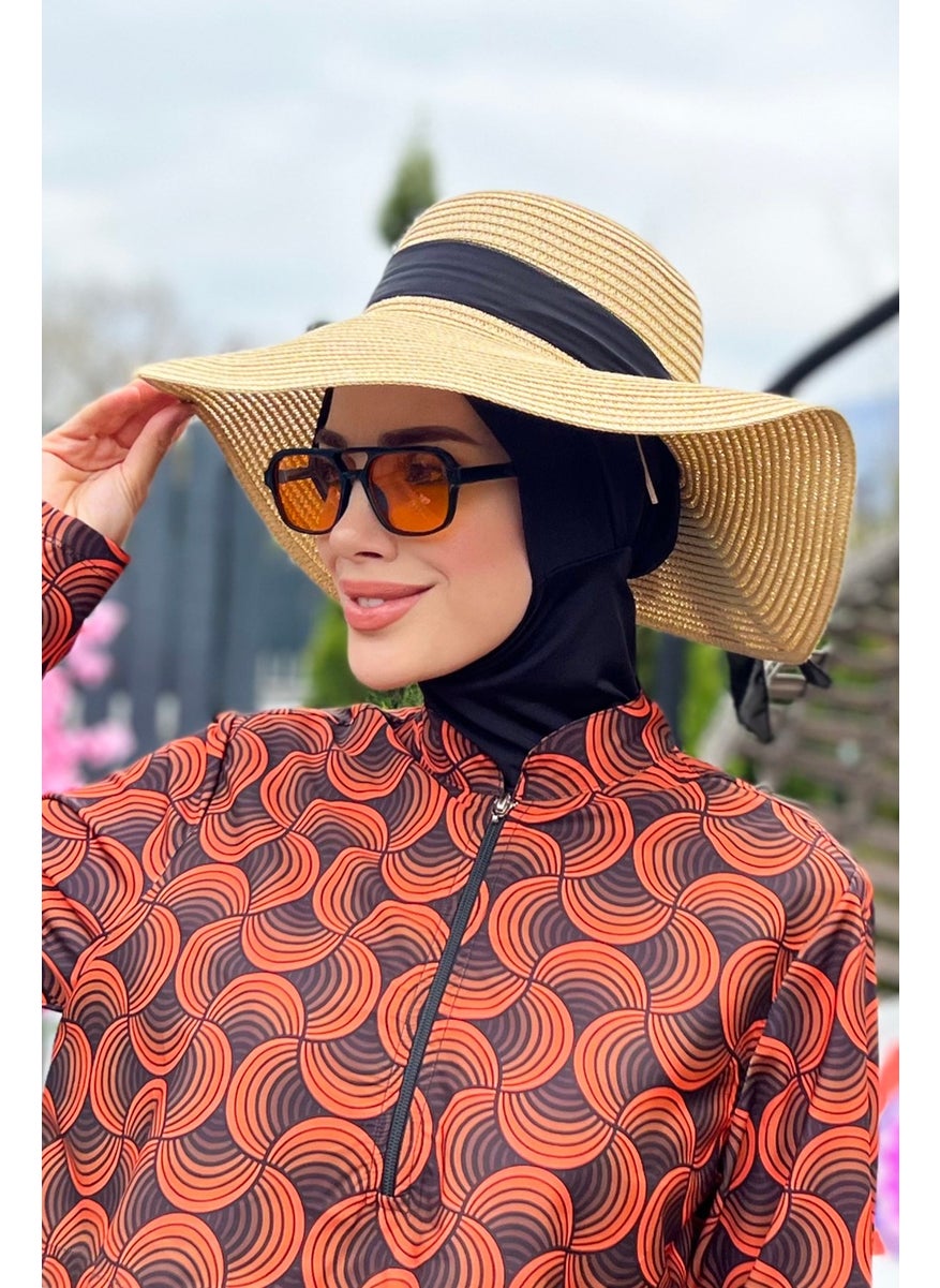 Remsa Mayo Ribbon Detailed Straw Hat Beige Rş-50  - Image 4