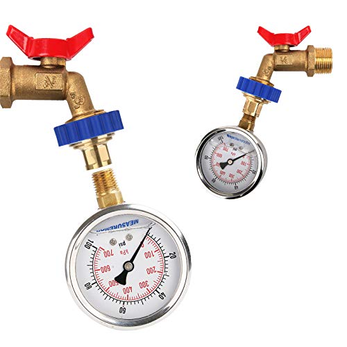 MEASUREMAN Water Pressure Test Gauge Water Faucet Adaptor, Lead-Free Brass Adapter, Garden Hose Connector, Adapter, Garden Hose Fitting - Image 4
