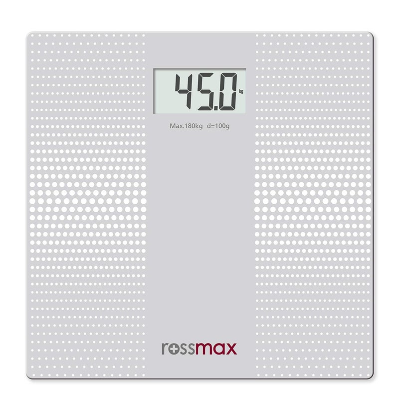 Rossmax ميزان وزن رقمي WB101 - قياس دقيق لوزن الجسم، تصميم سويسري بتقنية الخطوة، شاشة LCD - آلة وزن مثالية للياقة البدنية ومراقبة الصحة في المنزل - Image 1