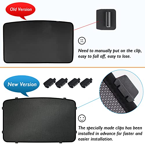 SUMK Roof Sunshade for Tesla Model 3 2023 2022 2021, Foldable Top Glass Sunshade for Tesla Model 3 Accessories with Detachable Skylight Reflective Covers - 4pcs - Image 5