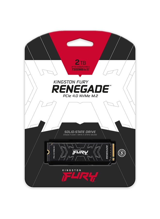 Kingston Fury Renegade 2000G (2TB) Internal Gaming SSD, PCIe Gen 4.0 NVMe, M.2 2280, Up to 7300 MB/s, 7000MB/s Write, TLC Nand, Double Sided - Image 2