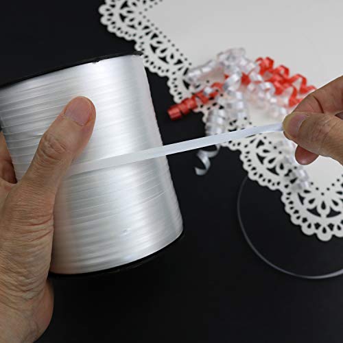 GIFTEXPRESS 500 Yards White Curling Ribbon – Waterproof Balloon Ribbon for Gift Wrapping, Party Decor, Florals & DIY Crafts, White Balloon Strings - Image 3