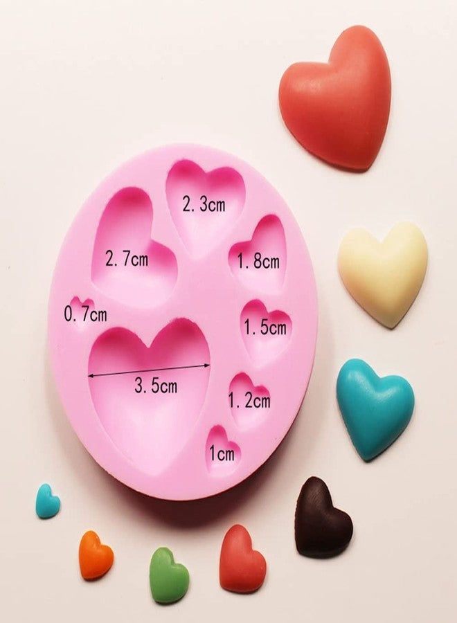 Furimuk Heart Silicone Molds,2 Pieces Mixed Size Silicone Candy Molds, Heart Shape Molds for Chocolate, Cookie Decor, Pastry, Cake, Jelly, Pudding Making - Image 2