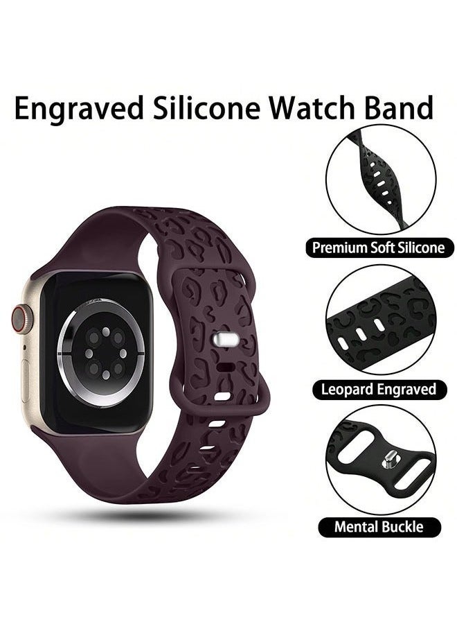 Apple Watch Band, Comfortable Daily Wear (42mm/44mm/45mm), Fashionable Premium Dark Purple 1pc - Image 3