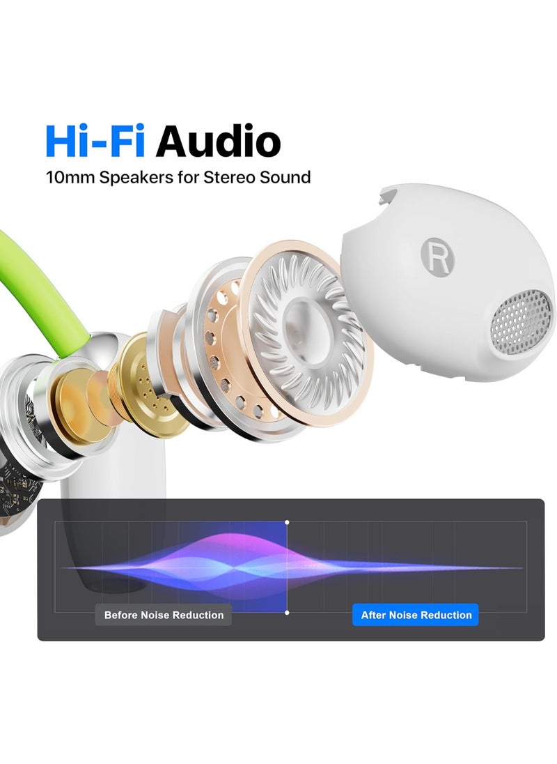 xozgdovg - Translation Earbuds, Language Translator Earphone in Real Time Supports 144 and 8 Offline 3-in-1 OWS Translation Earbuds fit iOS u0026 Android Ideal for Travel and Business (Milky White) - Image 1