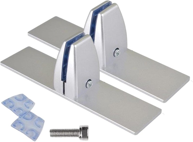 Fireplace Metal Glass Holder Bracket Feet - Heavy Duty Accessory with Adjustable Clips,Fire Door Free Standing Brackets - for Winter Indoor Home Holiday Birthday Party Offices Dormitory Apart - Image 1