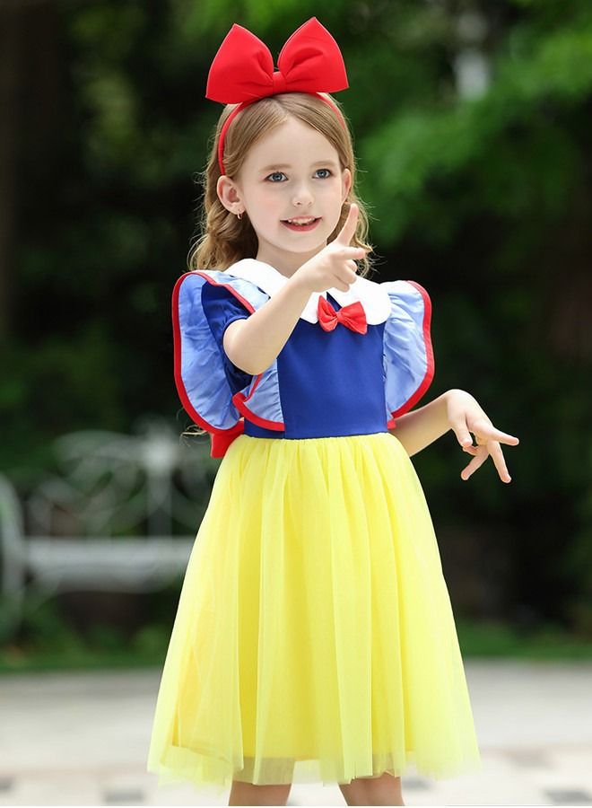 ISank Girls Princess Costumes Princess Tulle Dress Role Play Costumes with Accessories  - Image 2