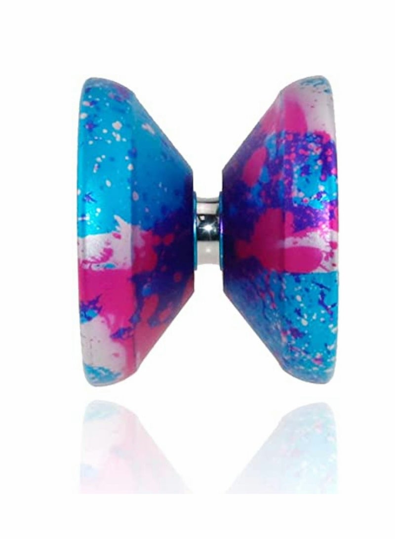 Colorful Y01 Node Professional Yoyo with Long Spin Time Includes Gloves Bag and 5 Replacement Strings Blue Pink Silver - Image 5