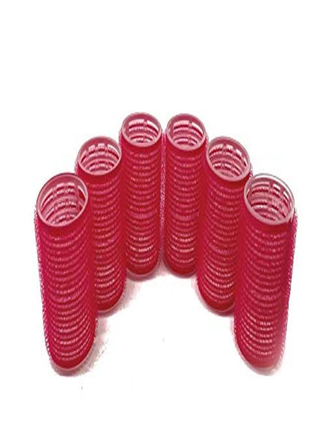 THE UM24 Pro Waves 11/2? Self Grip Hair Rollers Red 6 Count - Image 2