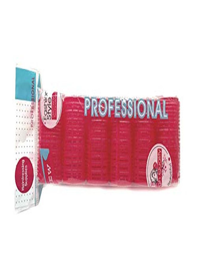 THE UM24 Pro Waves 11/2? Self Grip Hair Rollers Red 6 Count - Image 3