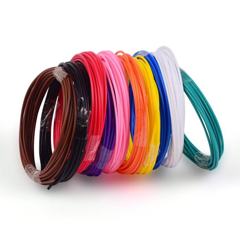3D Pen Filament Refills 1.75mm PCL: 10 Pcs 5m Each Total 50m Multicolor - High Toughness Bubble-Free Quick Forming 3D Pen Filament for Most 3D Printing Pens - Image 1