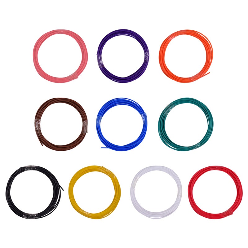 3D Pen Filament Refills 1.75mm PCL: 10 Pcs 5m Each Total 50m Multicolor - High Toughness Bubble-Free Quick Forming 3D Pen Filament for Most 3D Printing Pens - Image 4