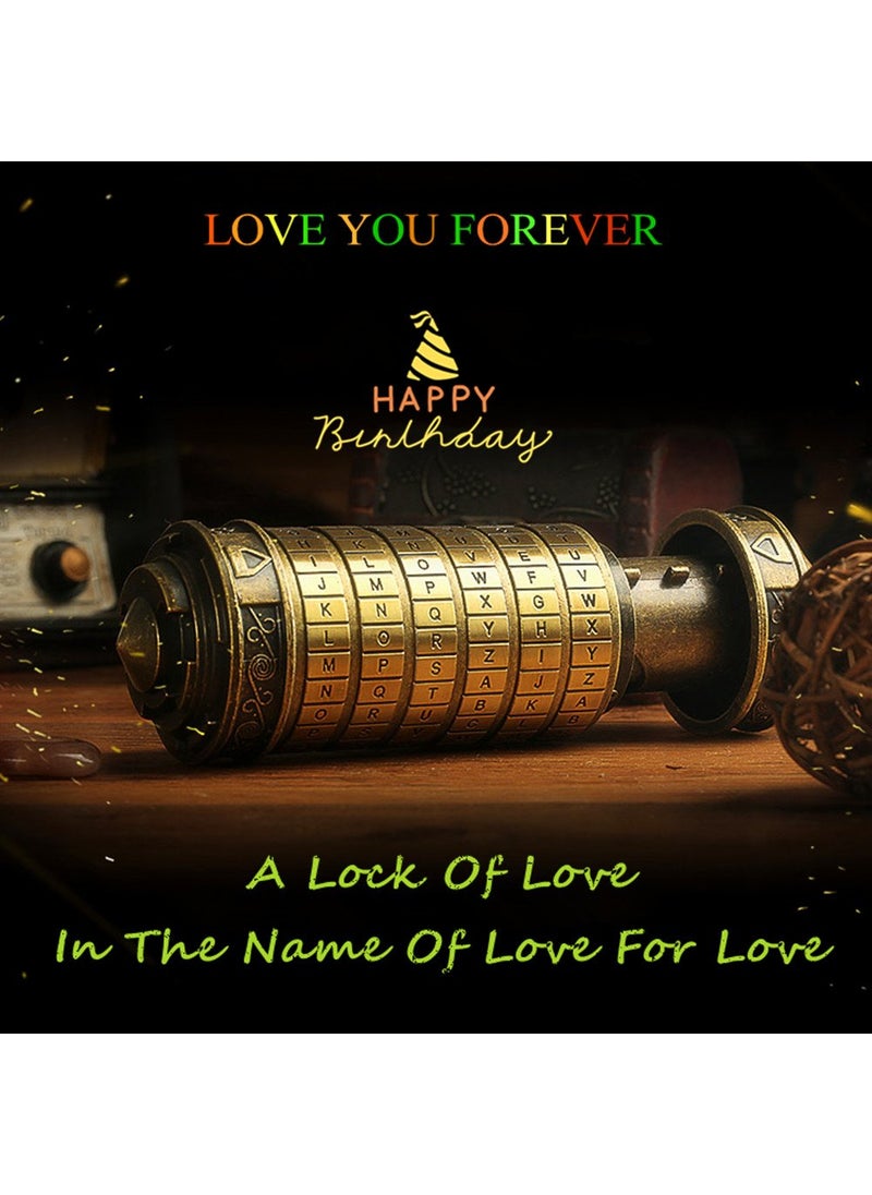 MUCHENGGIFT Da Vinci Code Mini Cryptex Valentine's Day Interesting Creative Romantic Birthday Gifts for Her  - Image 5